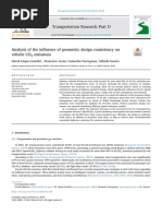 Analysis of the influence of geometric design consistency on vehicle CO2 emissions