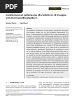 Intl J of Energy Research - 2022 - Paluri - Combustion and performance characteristics of SI engine with bioethanol blended