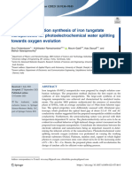 Solution combustion synthesis of iron tungstate nanoparticles