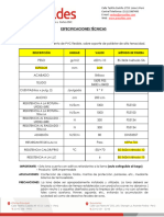 Fichas Técnicas de Lona Ignífugas