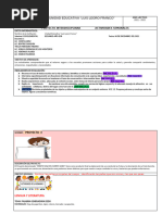 PROYECTO INTERDISCIPLINAR N° 3  ACTIVIDADES SEMANALES