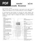 Símbolos del mando de aire Hisense