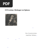 Of Freedom Heidegger on Spinoza