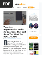 Jazz Improvisation Audit