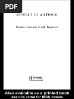 Pauline Allen, C. T. R. Hayward - Severus of Antioch (The Early Church Fathers) [Retail]