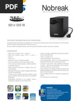 Catalogo de Nobreak SMS Net Station 600 e 1200 VA (22800 110417)