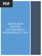 MACHAKOS WATER POLICY