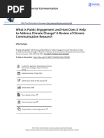 What is Public Engagement and How Does it Help to Address Climate Change A Review of Climate Communication Research