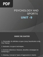 Unit 9 Psychology and Sports