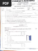 Children's Academy, Malad, Maths Prelims