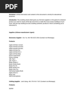 Reselling Cheatsheet