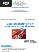 Case Presentation on Coronary Artery Disease - AKHILA.pptxFINAL