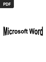 Module-2(Microsoft Word)