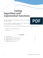 Diff Log Exp Mathcentre