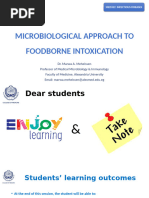 Microb Approach to Foodborne Intoxication (ID Block 2023-2024)