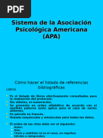 Sistema de La Asociación Psicológica Americana (APA)