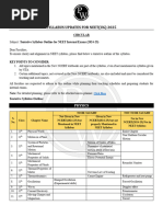 SYLLABUS UPDATES FOR NEET(UG) 2025