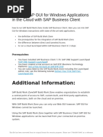 Launch SAP GUI for Windows Applications in the Cloud with SAP Business Client