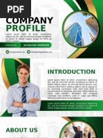 Green and White Modern Company Profile Presentation