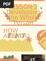 Lesson 2 Developing the Whole Person