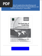 Complete Download The Dark Side of Leadership Identifying and Overcoming Unethical Practice in Organizations 1st Edition Anthony H. Normore PDF All Chapters