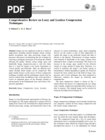 Comprehensive Review on Lossy and Lossless Compression Techniques