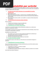 Chapitre 6 La comptabilité par activités