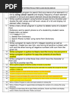 Xii Cs 24 Practical List