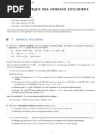 Devoir a la maison - Arithmetique des anneaux euclidiens