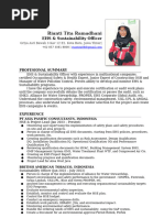 CV RIANTI_EHS & Sustainability Officer