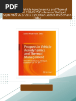 Progress in Vehicle Aerodynamics and Thermal Management 11th FKFS Conference Stuttgart September 26 27 2017 1st Edition Jochen Wiedemann (Eds.) 2024 scribd download