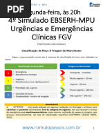 4º Simulado EBSERH - MPU (Urgências Clínicas - 84 questões FGV)