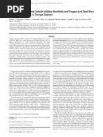 Assessment of Quinone Outside Inhibitor Sensitivity and Frogeye Leaf Spot Race of Cercospora sojina in Georgia Soybean