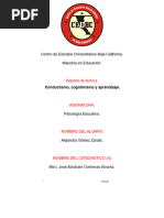 Conductisvo, Cognotivismo y Aprendizaje.