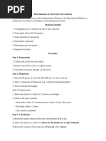 Practical 5 Determination of Soil texture