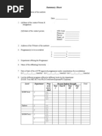 Summary Sheet: Present Student Strength Level Department Prog. To Be Accre-Dited Year I Year II Year III Year IV