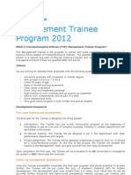 Management Trainee Program 2012