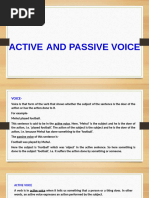 Active and Passive Voice