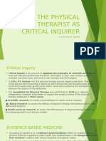 The Physical Therapist as Critical Inquirer