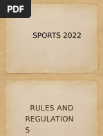 Sports Rules and Regulations