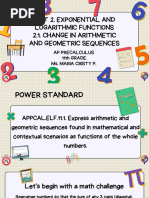 Change in Arithmetic and Geometric Sequences