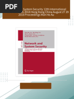 Network and System Security 12th International Conference NSS 2018 Hong Kong China August 27 29 2018 Proceedings Man Ho Au all chapter instant download