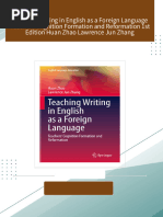 Get Teaching Writing in English as a Foreign Language Teachers Cognition Formation and Reformation 1st Edition Huan Zhao Lawrence Jun Zhang PDF ebook with Full Chapters Now