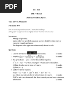 F4T1 math Paper 1 mock