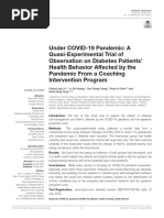 Under COVID-19 Pandemic A Quasi-Experimental Trial of Observation on Diabetes Patients' Health Behavior Affected by the Pandemic From a Coaching Intervention Program