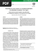 Extraction of a lower incisor as a treatment alternative