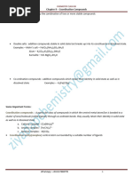 Coordination Compounds - Part 1