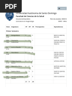 Planes de Estudios de la Universidad Autónoma de Santo Domingo