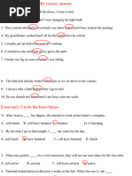 EXERCISE ADVERBIAL CLAUSES