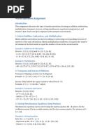 Matrix Operations Assignment